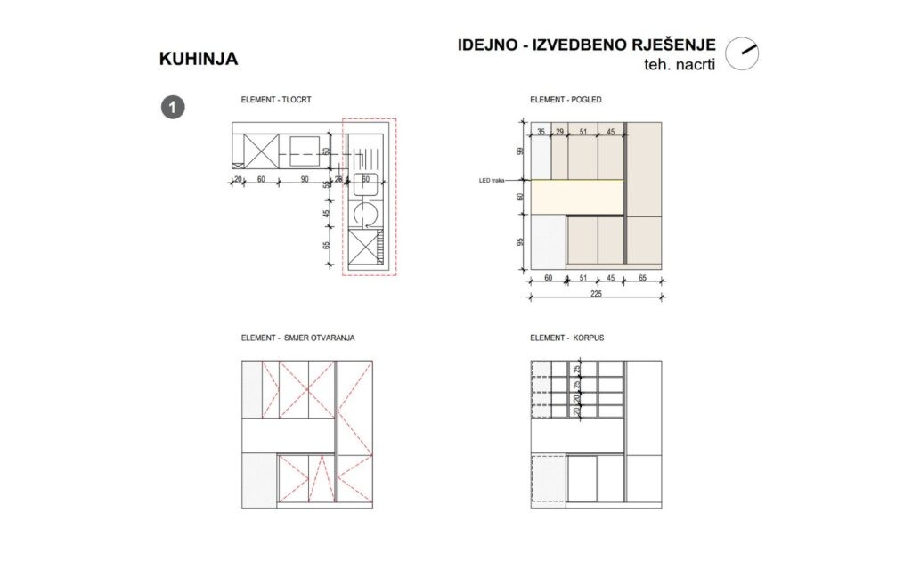 Tehnički nacrti dizajn interijera
