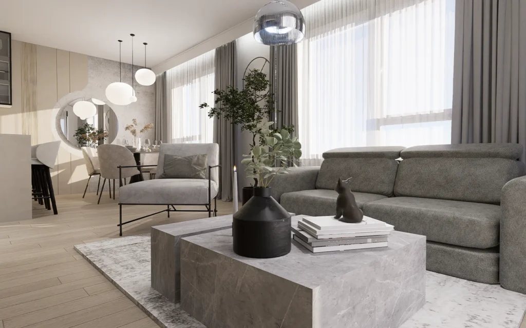 Dnevni boravak dizajn interijera