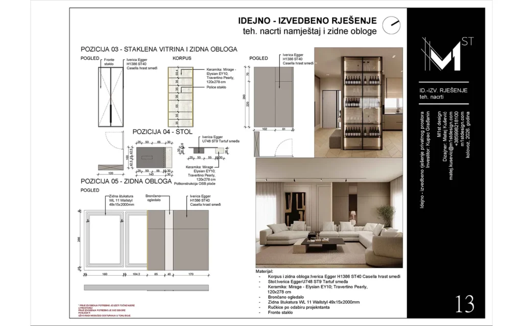 Projekt dizajna interijera kuće